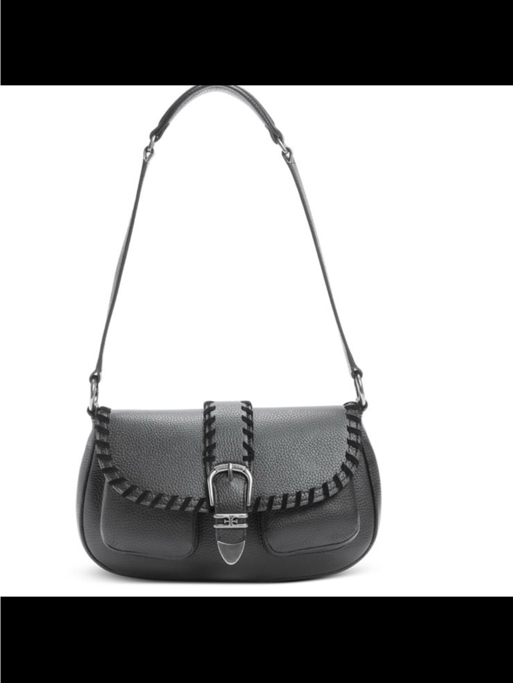 NWT Sam Edelman rue shoulder bag black 100% leather 10”L 7”W